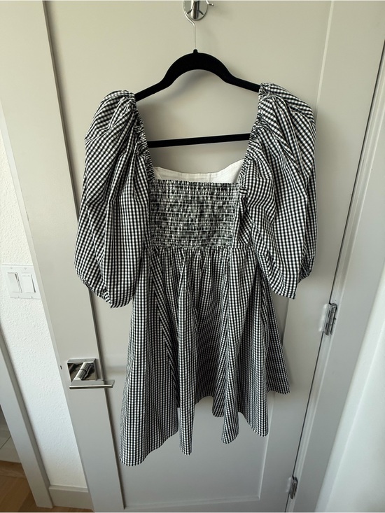 Abercrombie & Fitch Dresses & Skirts - Abercrombie & Fitch Black and White Gingham Puff-Sleeve Mini Dress